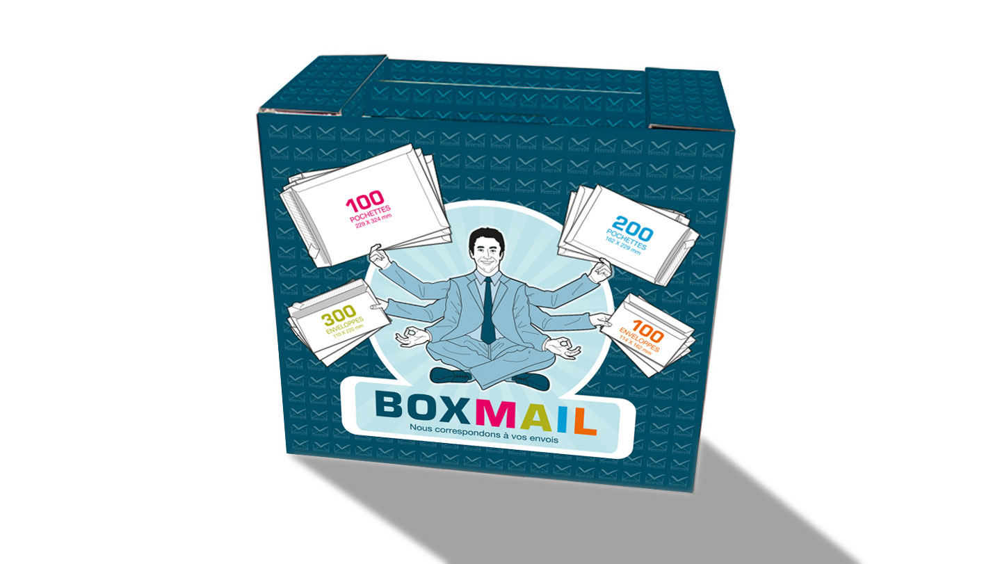 Design Packaging graphisme Boxmail Envelnor Kuvert